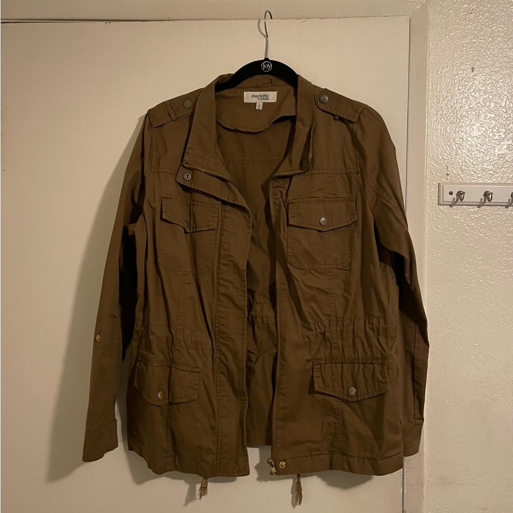 Charlotte Russe Brown Military Field Jacket - Size M